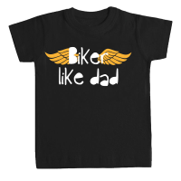 Camiseta BIKER LIKE DAD niño negra TZOR